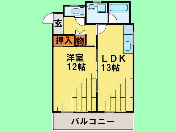 ﾗｲﾗｯｸ薬院の物件間取画像